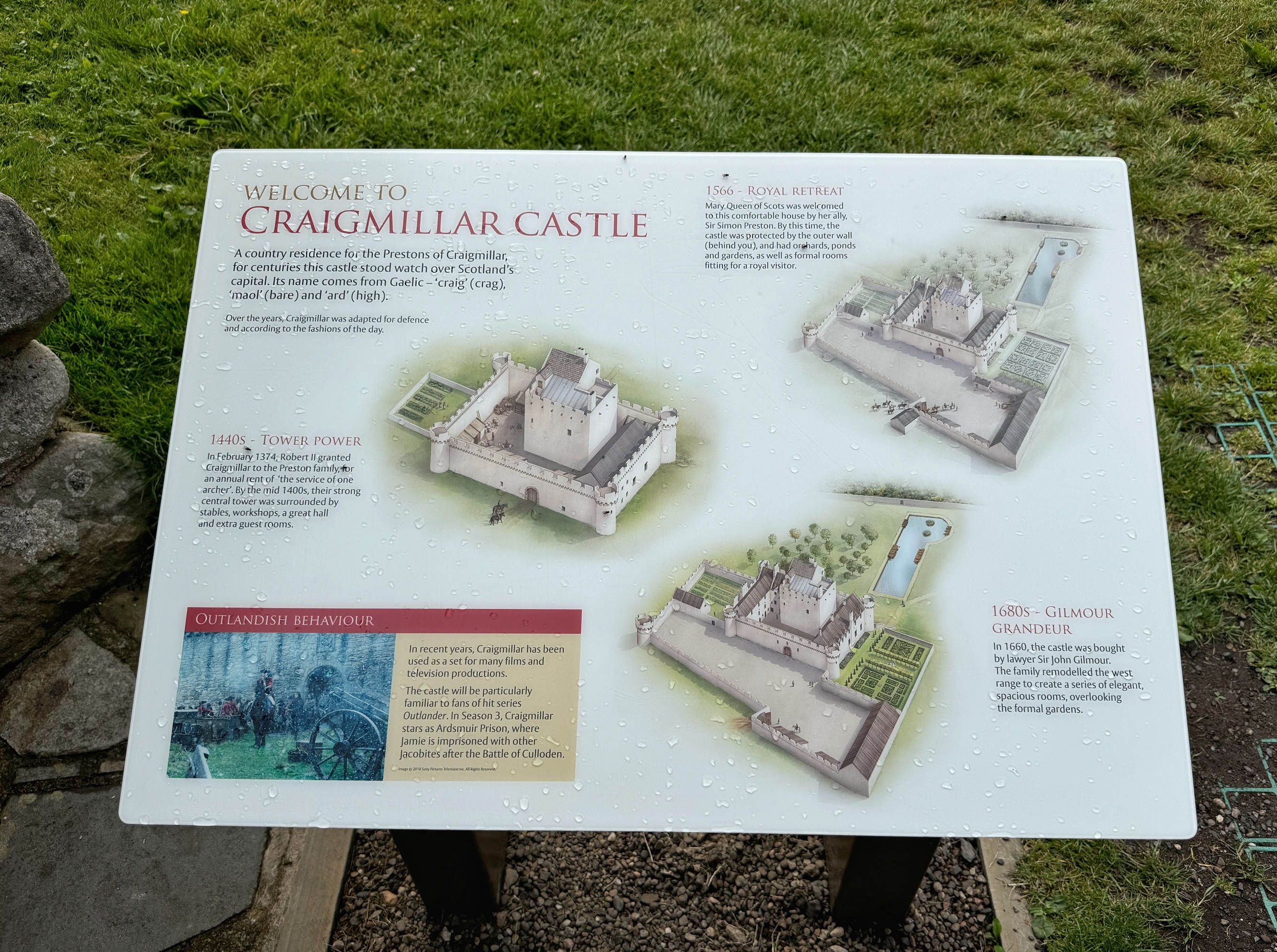 Craigmiller Castle Map