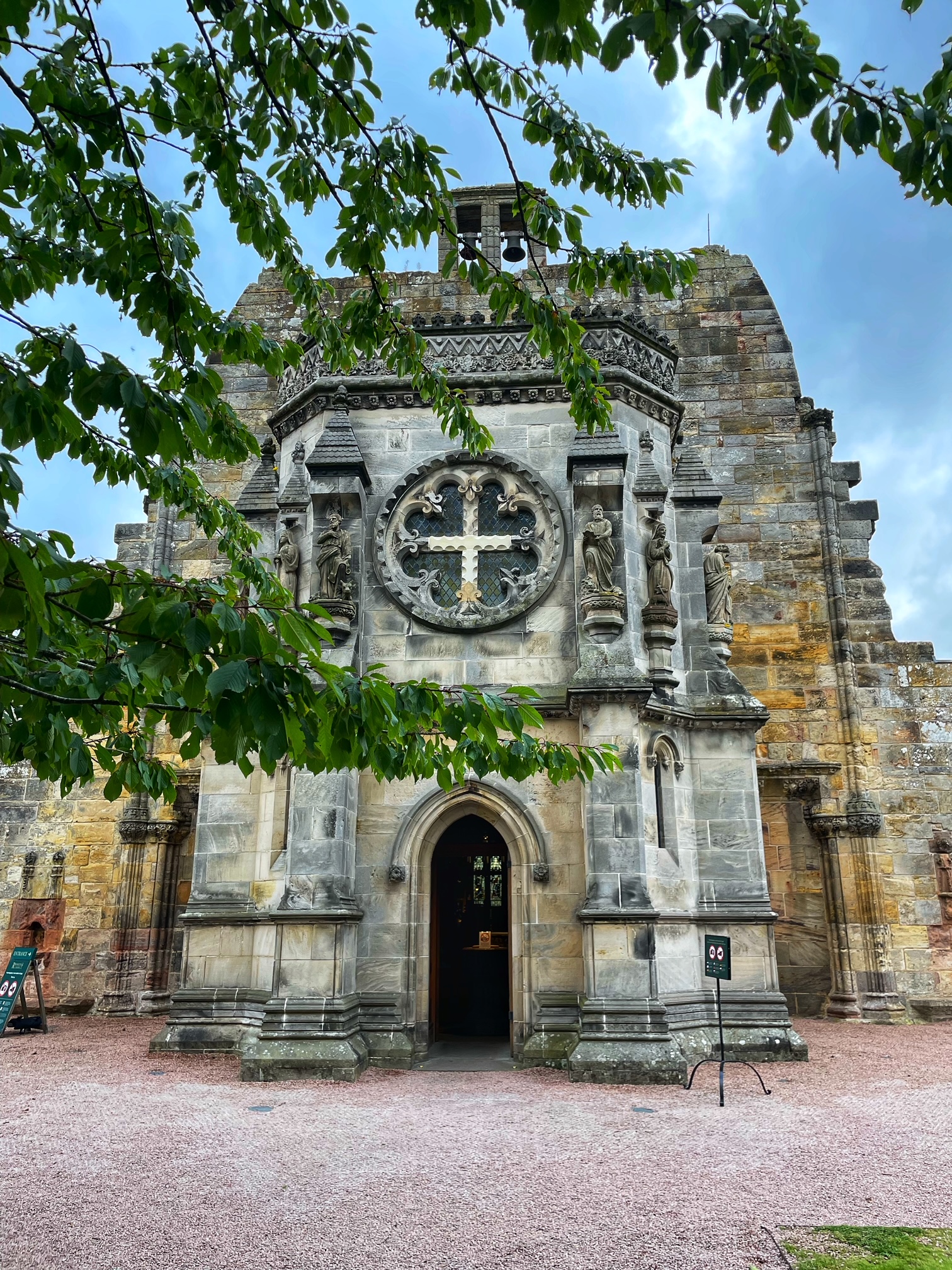 Medieval Rosslyn Chapel was made famous for being featured in the The Da Vinci Code. It's intricate carvings are associated with many legends and secrets.