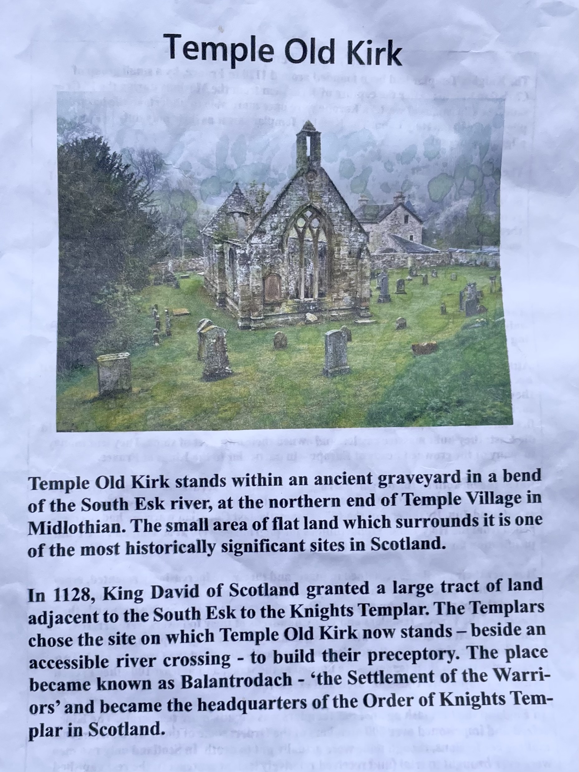 Temple Old Kirk Description